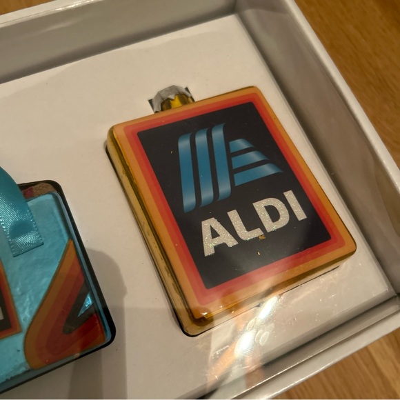 2024 Aldi Merry Moments Glass Christmas Ornament Set of 3 NIB - Picture 5 of 7